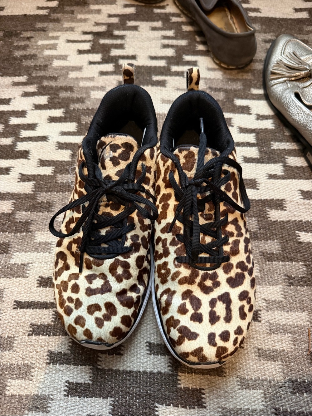APL Leopard Print Athletic Sneakers with Black Trim